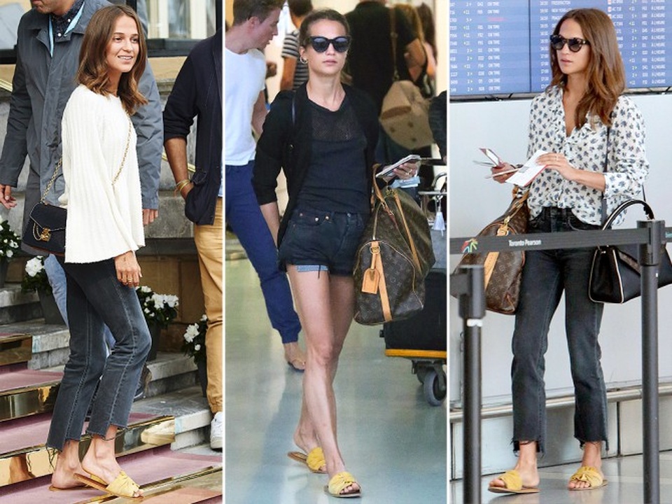 “Sao” và những món đồ cưng - 13
Alicia Vikander và đôi dép bệt đơn giản, thoải mái