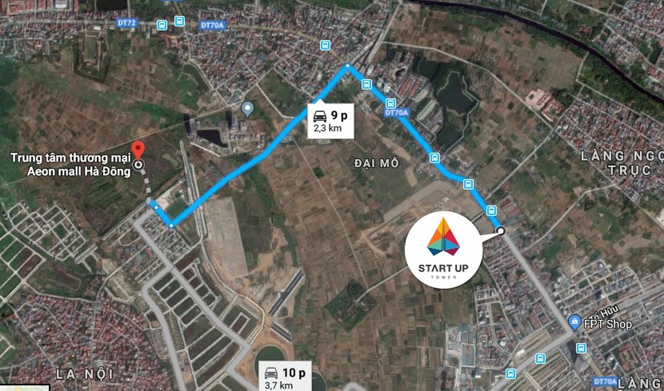 Startup Tower: Sức hút căn hộ chất lượng cao gần Aeonmall Hà Đông chỉ từ 16,5 triệu đồng/m2 - 1 Cư dân Startup Tower sẽ dễ dàng di chuyển đến Aeon Mall Hà Đông
