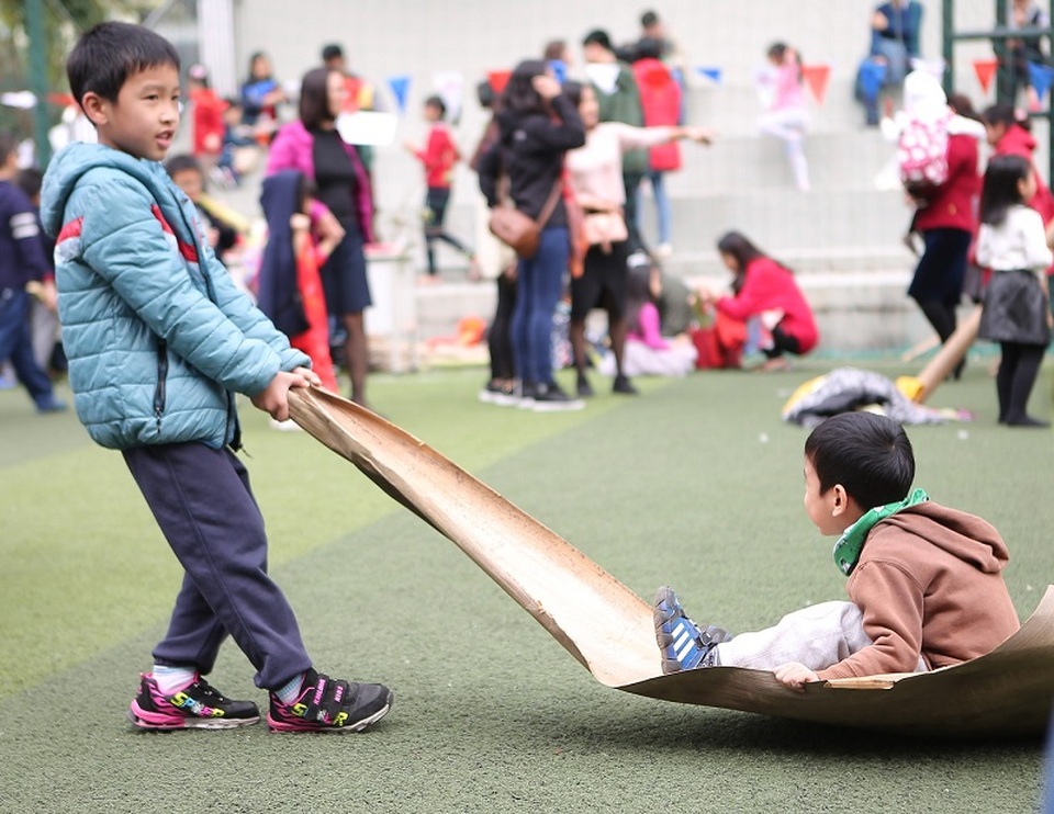 
Các trò chơi dân gian là tiết mục không thể thiếu trong các chương trình của Hội xuân Vinschool
