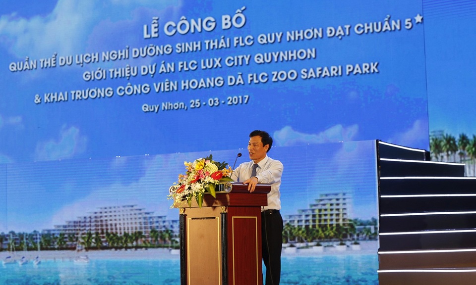 Quần thể du lịch nghỉ dưỡng sinh thái FLC đạt chuẩn 5 sao - 5
Ông Nguyễn Ngọc Thiện - Ủy viên Ban chấp hành Trung ương Đảng, Bộ trưởng Bộ Văn hóa, Thể thao & Du lịch phát biểu trong sự kiện