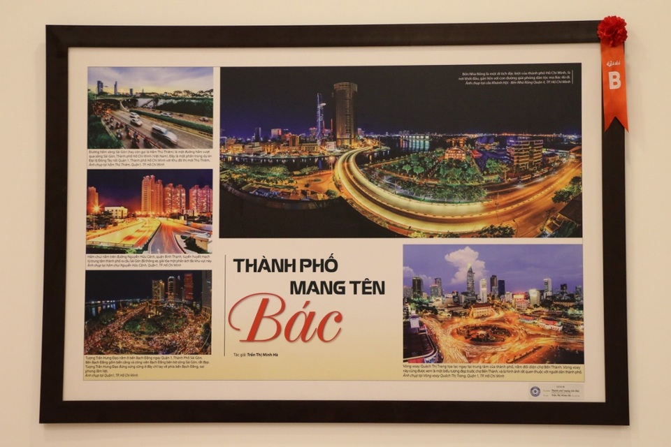 Vẻ đẹp đất nước qua triển lãm ảnh "Việt Nam 30 năm đổi mới" - 6 Cụm ảnh “Thành phố mang tên Bác” đạt giải B của tác giả Trần Thị Minh Hà.