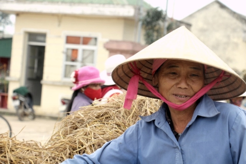 Độc đáo phiên chợ chỉ có… rơm - 11
Bà Nguyễn Thị Phối (60 tuổi), trú tại xóm Tân Quang, xã Tùng Lộc, huyện Can Lộc (Hà Tĩnh) chia sẻ: “Từ nhà lên chợ này phải đạp xe hơn 10km, nên cứ 5h sáng bắt đầu dậy soạn sửa rồi đi. Mỗi gánh tùy theo ngày rẻ thì được 40 ngàn đồng, đắt hàng thì được 60 ngàn. Số tiền bán được thì một phần mua thức ăn, phần nữa thì dành dụm đó để lúc ốm đau”.