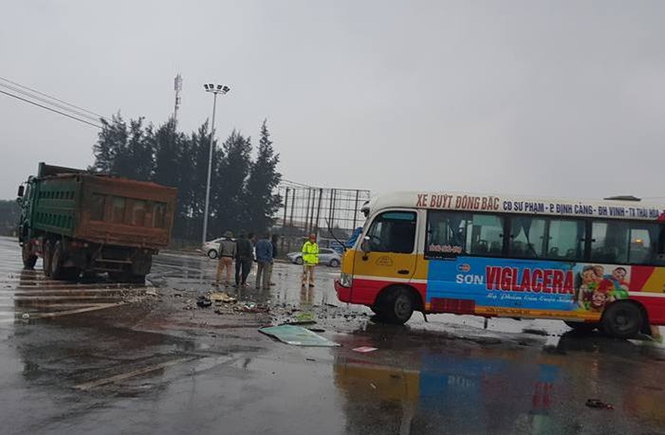 Hiện trường vụ tai nạn.