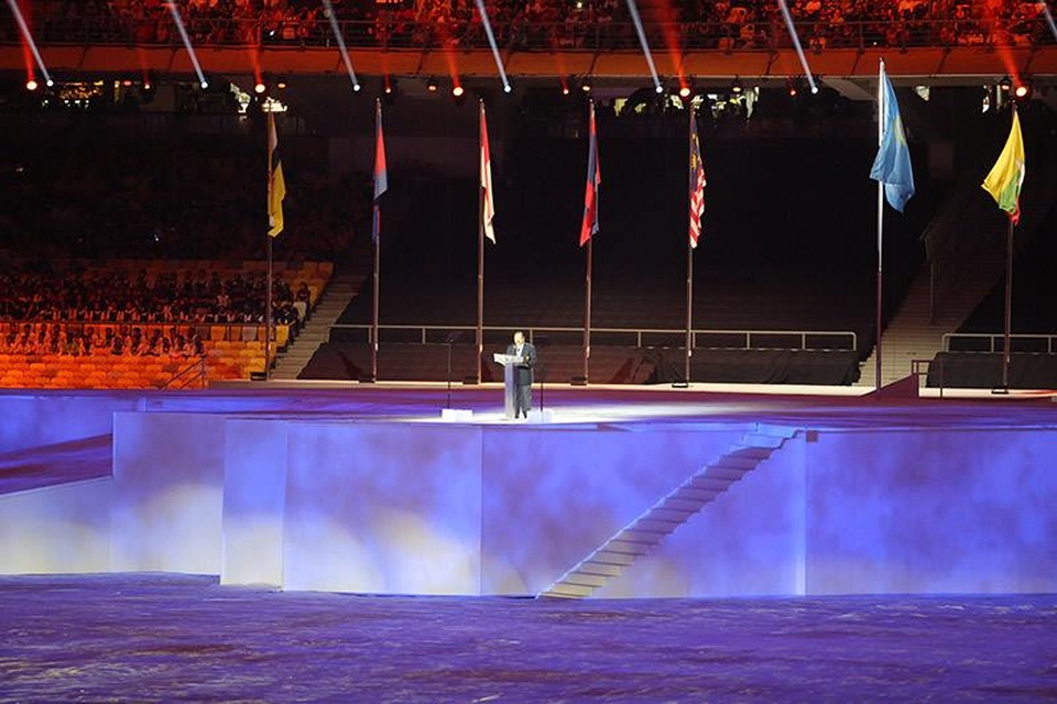 Lễ khai mạc SEA Games 29: Bữa tiệc đậm đà bản sắc văn hóa - 8
Lời phát biểu của ông Jaarfar, ảnh: Q.H