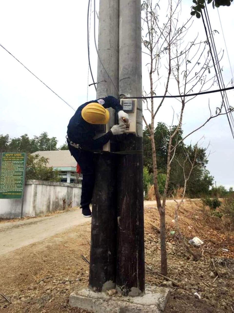 Người dân tiết kiệm được gần 640 tỷ đồng tiền điện - 2 Nhân viên điện lực đóng điện cho người dân ở ấp đảo Thiềng Liềng, xã Thạnh An, huyện Cần Giờ.