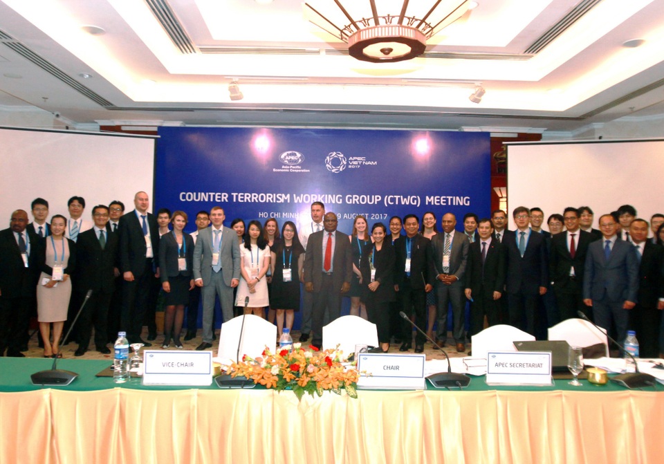 Các sự kiện nổi bật trong năm APEC 2017 của chủ nhà Việt Nam - 10 Cuộc họp về Nhóm Công tác Chống Khủng bố (CTWG) diễn ra tại thành phố Hồ Chí Minh trong 2 ngày 18-19/8 với nhiều đại biểu tham gia.