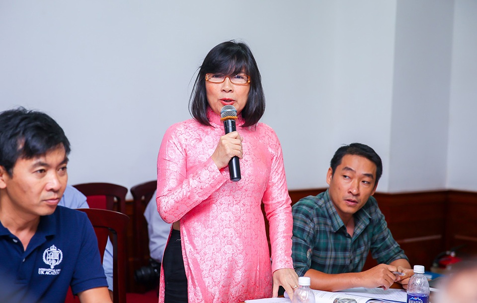 Trường Đại học ngoài công lập đòi bình đẳng - 2 Bà Nguyễn Thị Anh Đào, Chủ tịch HĐQT trường ĐH Đông Á (Đà Nẵng) phát biểu ý kiến