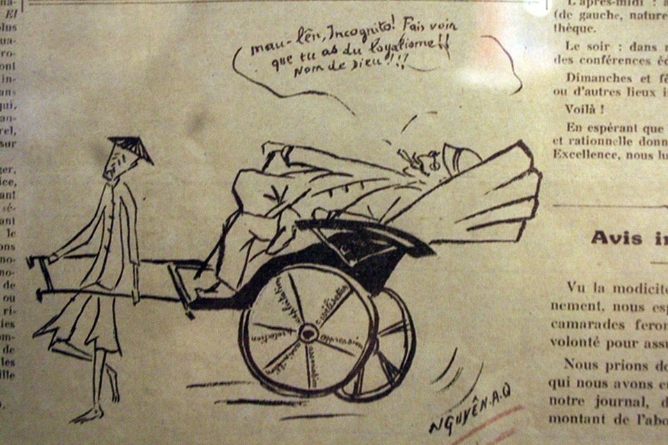 Những kỷ vật đặc biệt gắn bó với cuộc đời cách mạng của Bác Hồ - 9
Tranh vẽ của Bác Hồ trên Báo Người cùng khổ (Le Paria).