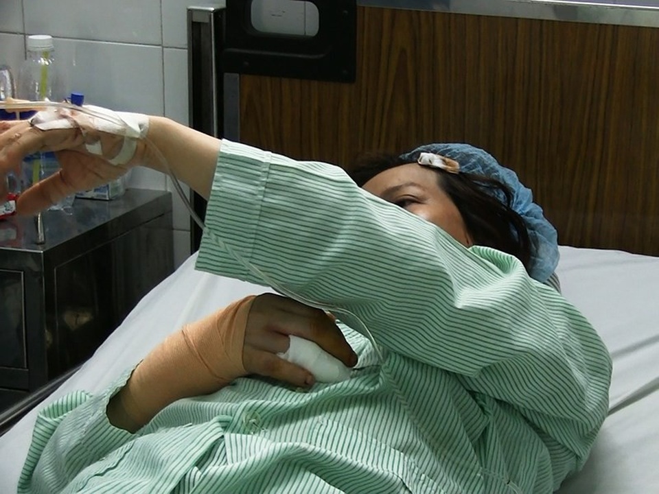 Chị A. cho biết tên cướp cực kỳ hung hãn, dùng hung khí chém mình nhiều nhát. Ảnh: KL