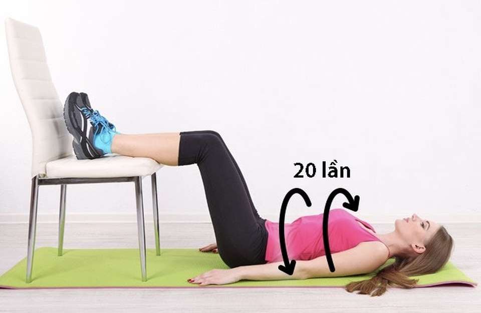Bụng phẳng, eo thon với chỉ 1 chiếc ghế - 2 Bụng phẳng, eo thon với chỉ 1 chiếc ghế - 2