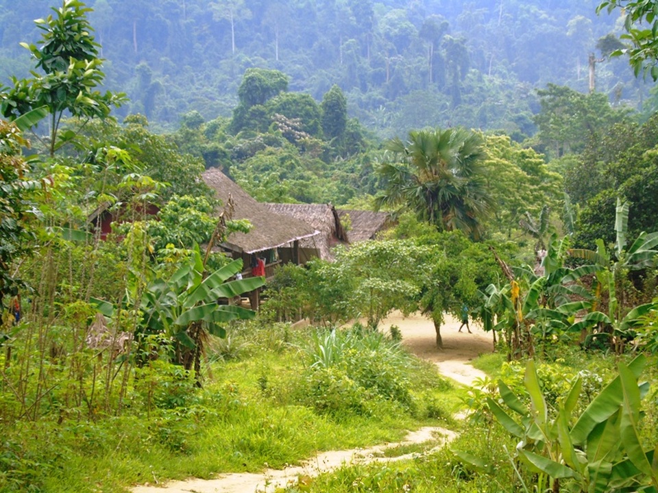 Bản Đoòng nằm trên một mô đất bằng phẳng giữa thung lũng gần với hang Én và hang Sơn Đoòng, bao quanh là những vách núi dựng đứng hùng vỹ đẹp đến nao lòng