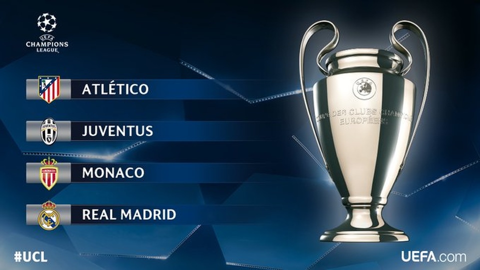 Bốc thăm bán kết Champions League: Kết cục khó lường! - 1 Bốn đội bóng lọt vào bán kết Champions League