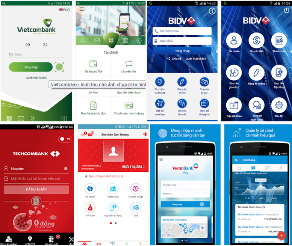 
Các ứng dụng ngân hàng là mục tiêu của tin tặc hiện nay.
