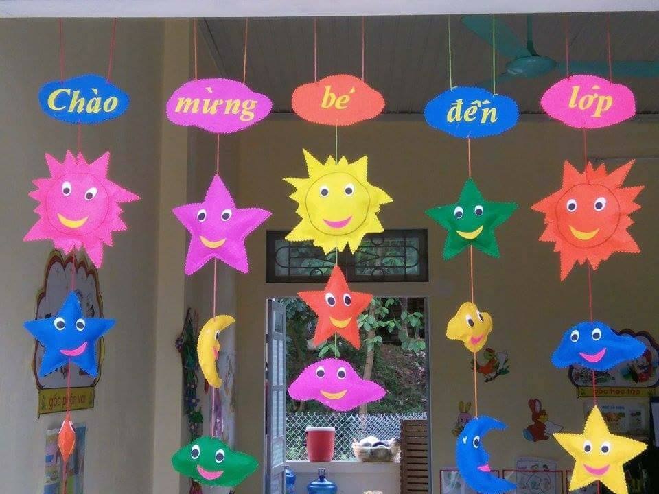 Hình ảnh ngày khai giảng đáng yêu tại trường mầm non mang tên Dân trí - 9 
Lớp học được trang trí bằng những hình ảnh hết sức xinh xắn, dễ thương
