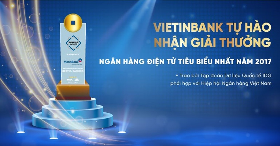 VietinBank nhận giải “Ngân hàng Điện tử tiêu biểu nhất năm 2017” - 2 Poster giải thưởng