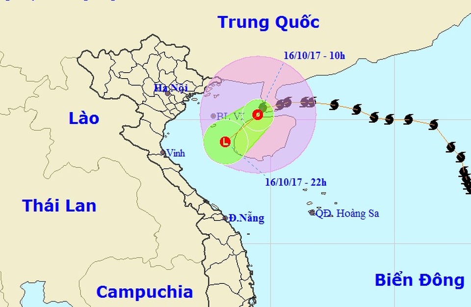 Bão số 11 đã suy yếu thành áp thấp nhiệt đới - 1 Bão số 11 đã suy yếu thành áp thấp nhiệt đới (Ảnh: NCHMF).