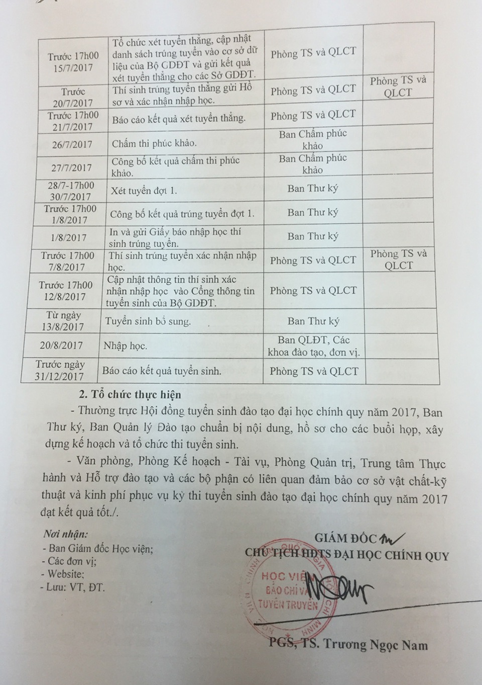 HV Báo chí Tuyên truyền chốt lịch tuyển sinh 2017 - 2 HV Báo chí Tuyên truyền chốt lịch tuyển sinh 2017 - 2