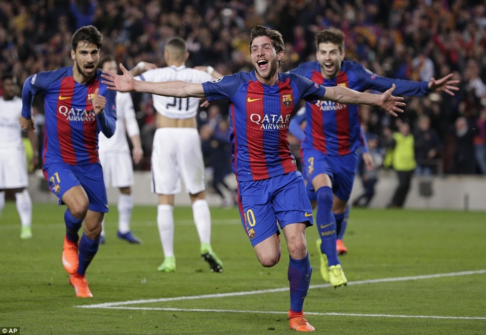 Người hùng Sergio Roberto: “Tôi không biết mình ghi bàn như thế nào” - 1
Sergi Roberto ấn định thắng lợi 6-1 cho Barca trước PSG