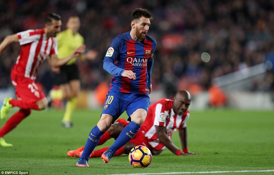 
Messi ghi bàn trong cả ba trận đấu gần đây nhất cho Barcleona
