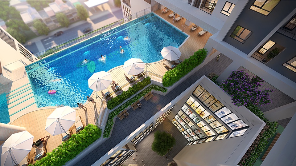 Mandarin Garden 2 – Khu chung cư cao cấp đáng sống tại phía Nam Thủ Đô - 3
Khu bể bơi