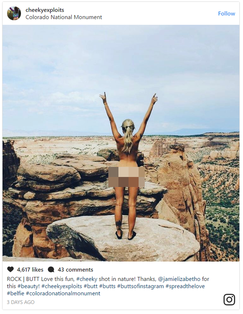 Mốt “khoe mông” khi đi du lịch được nhiều phượt thủ hưởng ứng - 2 Trào lưu này lan rộng tới nhiều nơi trên thế giới