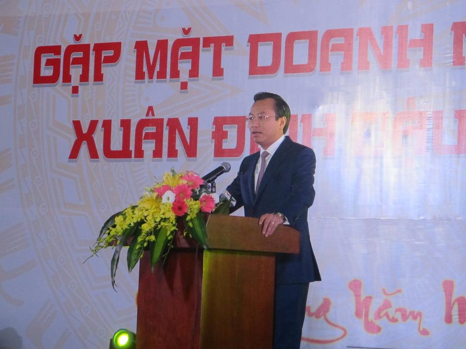 Bí thư Đà Nẵng: Doanh nghiệp làm ăn không được thì thành phố cũng không phát triển - 1 Bí thư Nguyễn Xuân Anh phát biểu tại buổi gặp mặt