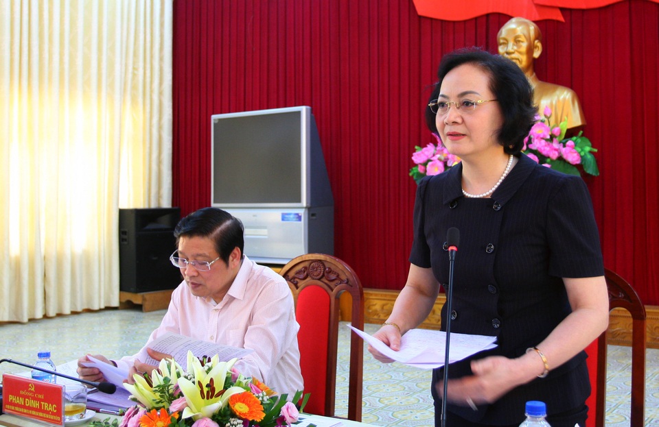 Bí thư Yên Bái thừa nhận giám sát, xử lý tham nhũng còn hạn chế - 1
Bà Phạm Thị Thanh Trà, Bí thư Tỉnh ủy, Chủ tịch HĐND tỉnh Yên Bái, phát biểu tại Hội nghị. Ảnh: Thế Duyệt – TTXVN