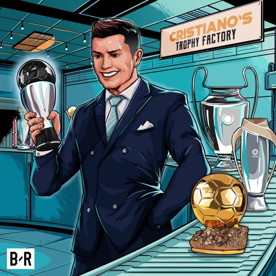 C.Ronaldo bổ sung thêm bộ sưu tập danh hiệu Cầu thủ xuất sắc nhất thế giới 2017