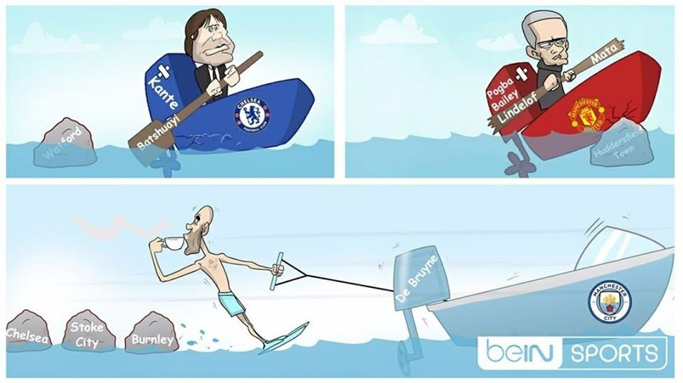 Trong khi Conte và Mourinho gặp khó thì Pep Guardiola vẫn xuôi chèo mát mái