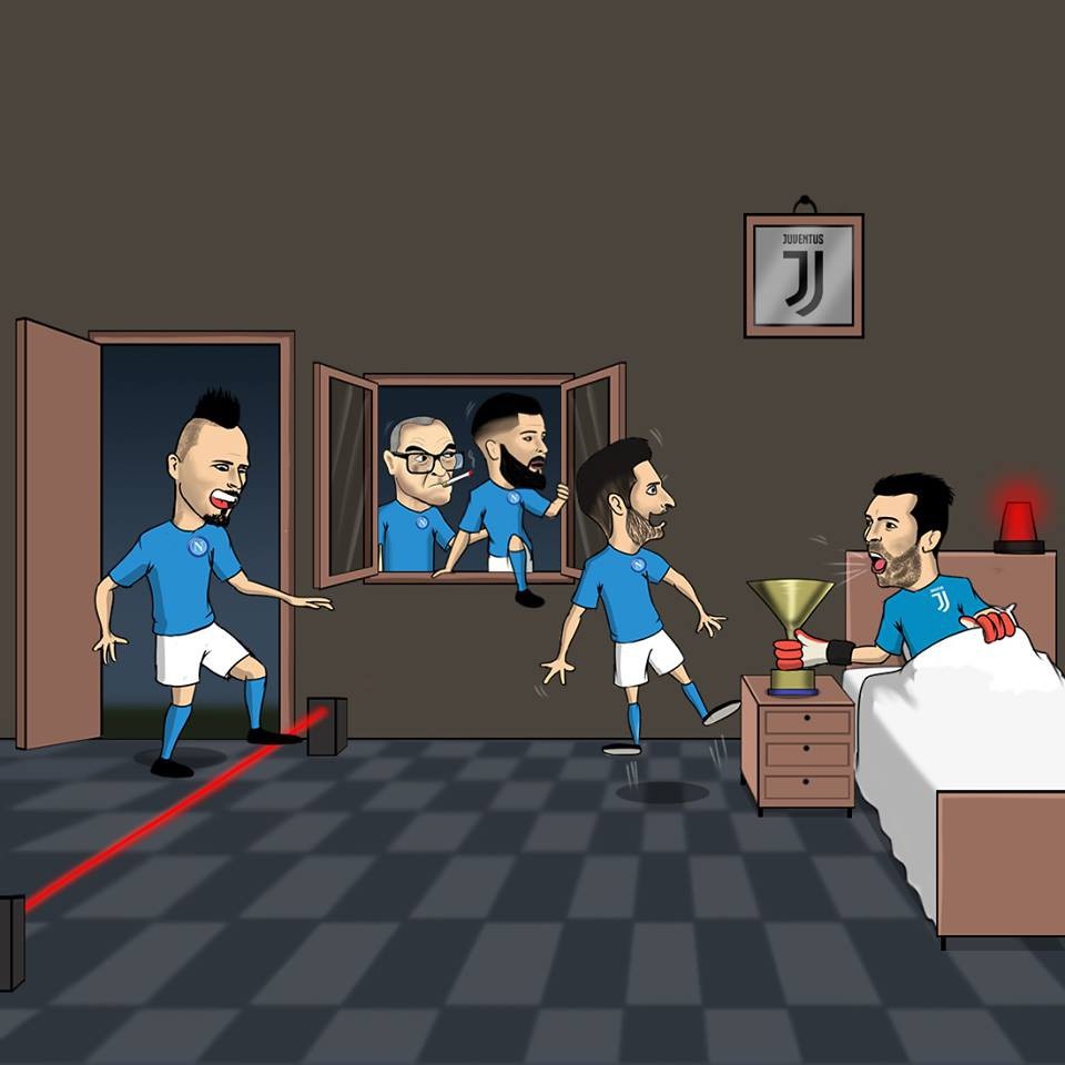 Với người bảo vệ Buffon, Juventus chẳng lo Napoli cướp cúp vô địch