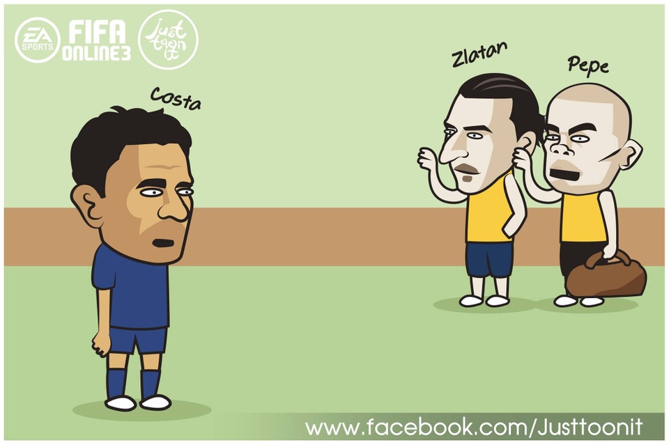 Góc biếm họa: Diego Costa, Ibrahimovic nhập hội vô gia cư - 4 Diego Costa không hề cô đơn khi Ibrahimovic và Pepe cũng ra đường