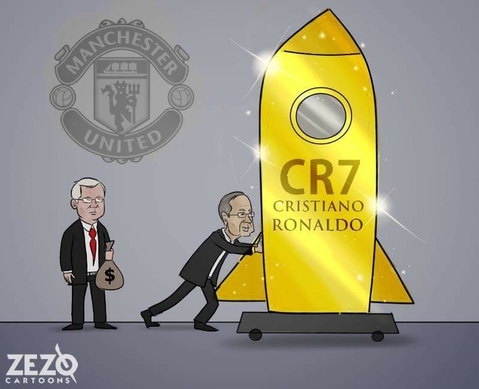 Góc biếm họa: Diego Costa, Ibrahimovic nhập hội vô gia cư - 8 Bỏ ra 80 triệu bảng, Florentino Perez mua về cỗ máy bằng vàng mang tên C.Ronaldo