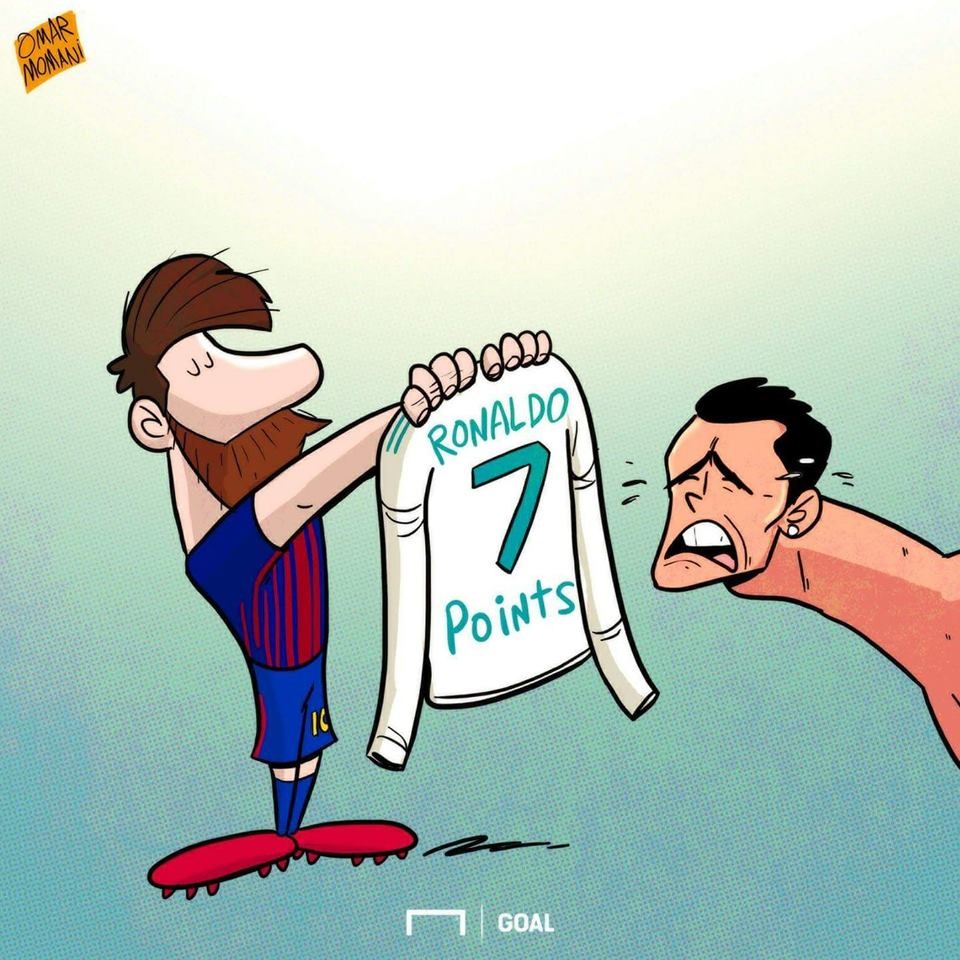 Góc biếm họa: Messi chế nhạo C.Ronaldo, Neymar hờn dỗi Cavani - 2 C.Ronaldo khóc thét vì bị Messi chế nhạo