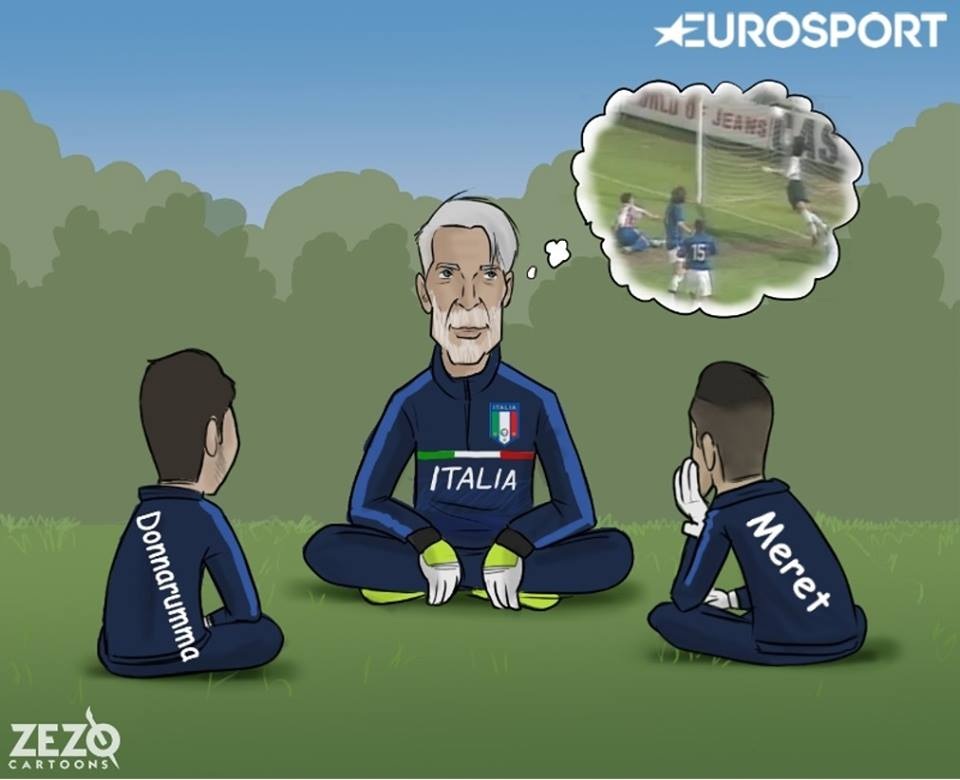 Ông lão Buffon truyền nghề cho hai hậu bối Donnarumma và Meret