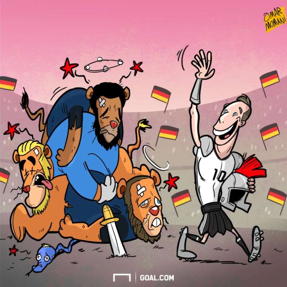 Ngày chia tay rực rỡ của Podoslki khi hạ gục sư tử Anh