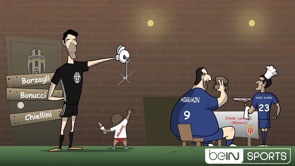 Dani Alves phục vụ Higuain, Buffon vờn cậu bé Mbappe