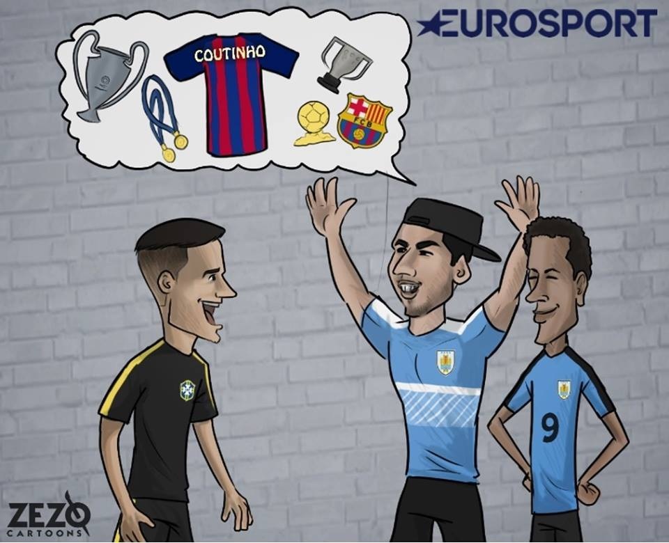 Viễn cảnh được Suarez và Neymar vẽ ra để mời gọi Coutinho sang Barcelona