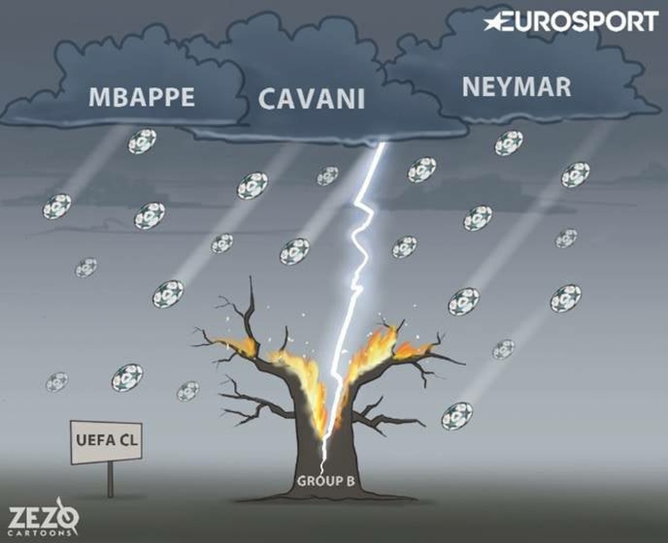 Góc biếm họa: Messi tức điên vì trọng tài “mù” - 9 Bộ ba siêu khủng của PSG, Mbappe, Cavani, Neymar oanh tạc ở Champions League