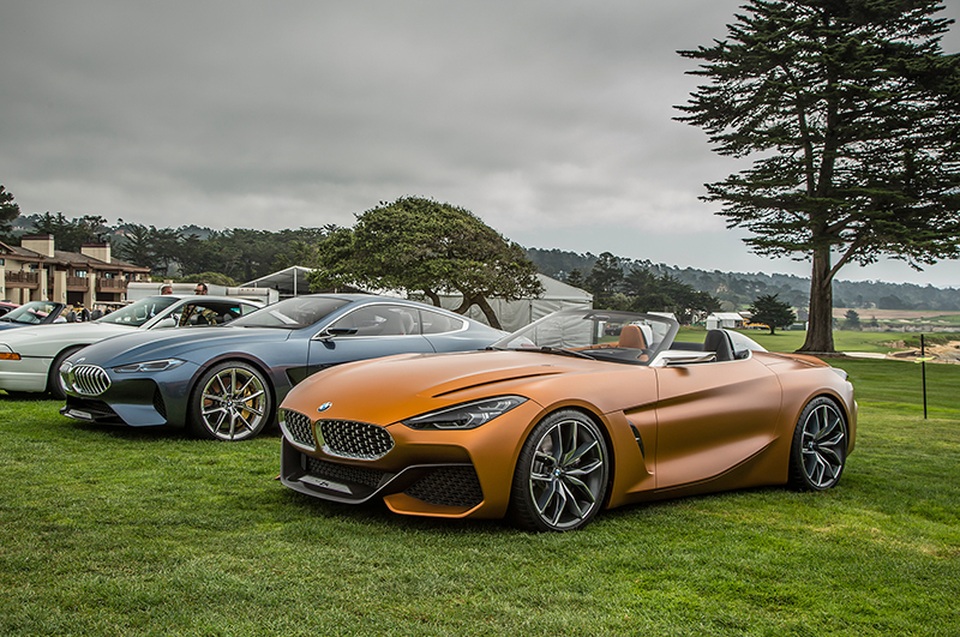 Có “họ hàng” nhưng BMW Z4 không phải là anh em với Toyota Supra - 2 BMW Z4 concept xuất hiện tại sự kiện xe sang Pebble Beach (California - Mỹ) hồi tháng 8 vừa qua.
