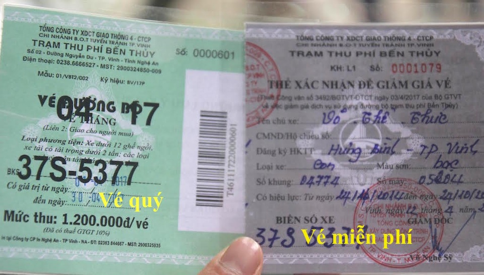 Phấn khởi chen chân đi làm vé miễn phí qua cầu Bến Thủy - 8 Vé tháng và vé miễn phí.