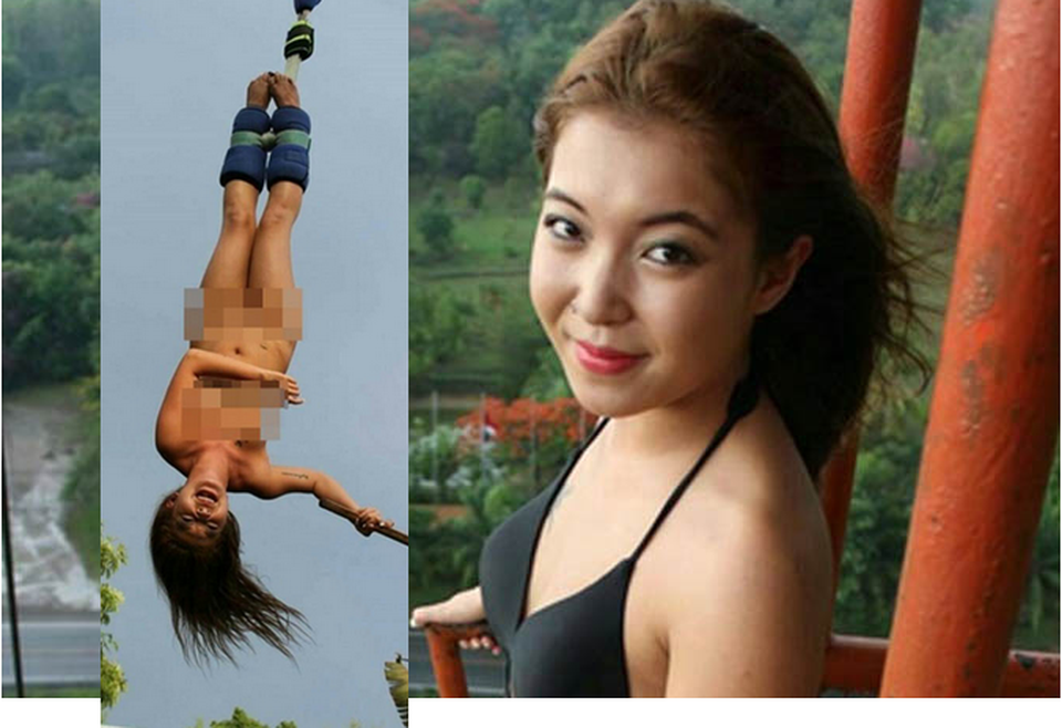 Liều mình nhảy bungee từ trên cầu, cô gái suýt tử nạn - 2 Người mẫu Hong Kong khiến dư luận Thái Lan phẫn nộ vì nhảy bungee trong trạng thái khỏa thân