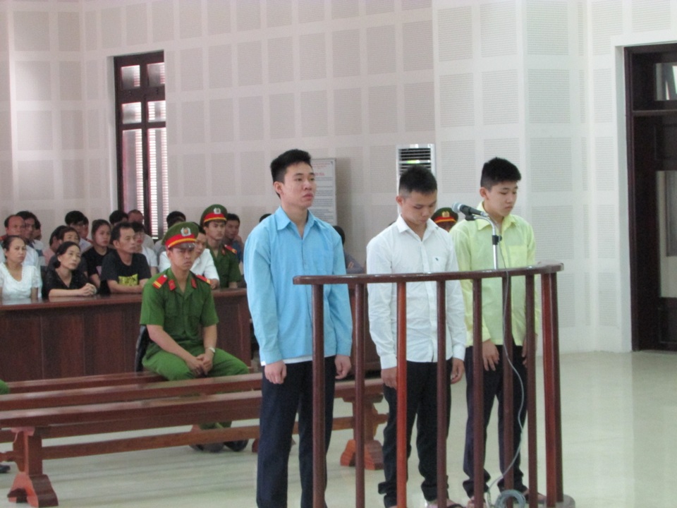 Các bị cáo tại phiên tòa 