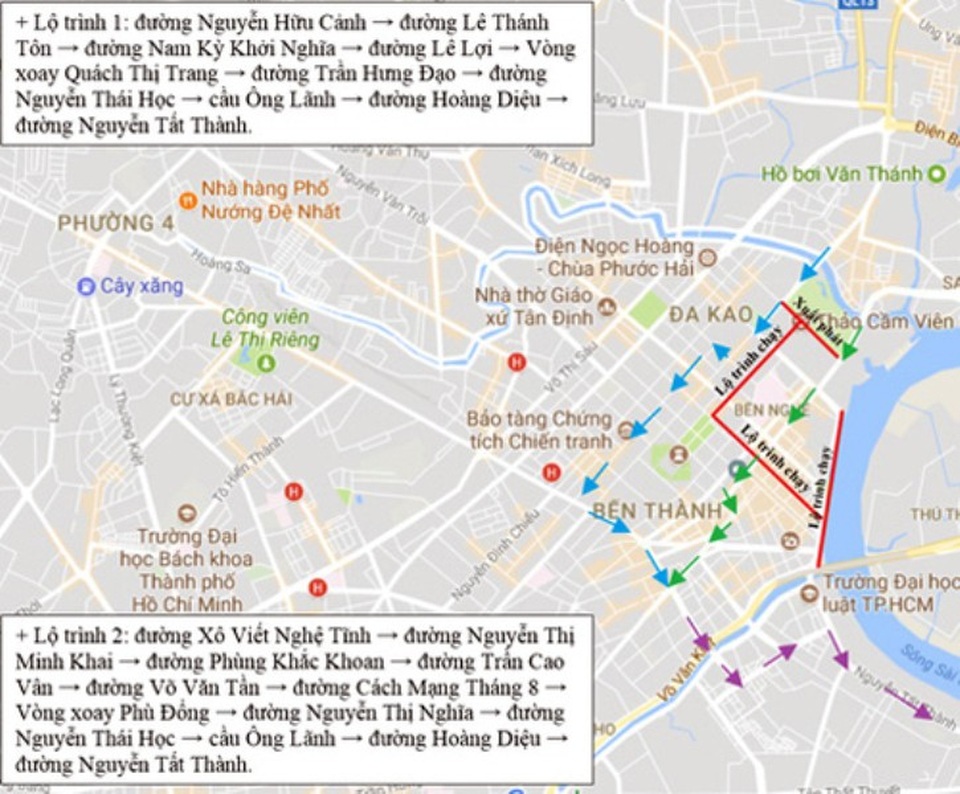 Hướng từ Bình Thạnh đi quận 4