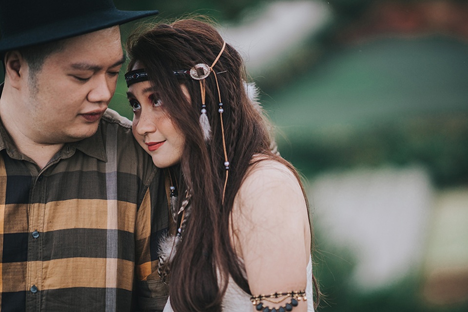 Chuyện tình nhiều sự tình cờ như phim của cặp đôi “đũa lệch” - 1 Ảnh cưới của cặp đôi Nhật Thảo - Quốc Nhuận