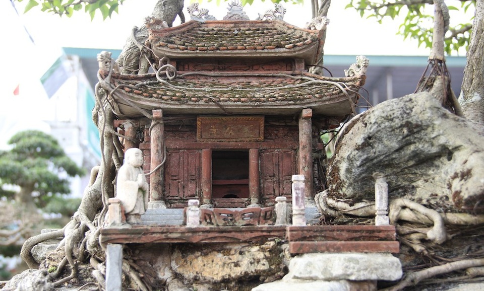 Đại gia Hà Nội đổi 10 cây vàng mua cây sanh cổ đẹp hiếm có - 5 Tất cả các tiểu cảnh xung quanh cây đều được tự tay ông Khoa thực hiện