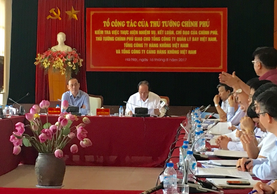 Tổ công tác của Thủ tướng làm việc với ngành hàng không sáng 16/8