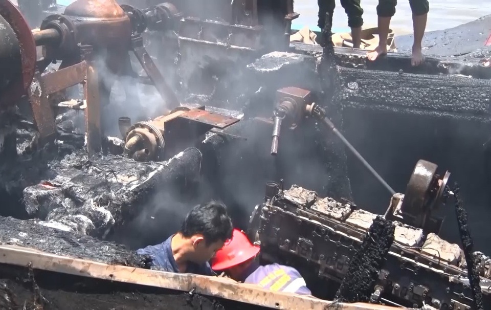 Trong vụ tàu cá bị cháy này ước thiệt hại trên 2 tỷ đồng