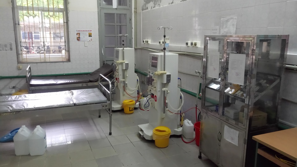 
Những chiếc giường mà 18 bệnh nhân chạy thận từng nằm
