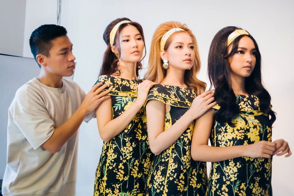 Diễn viên Diễm My 9X và hot girl Châu Bùi cũng được tạo hình tương tự Chi Pu nhưng với màu tóc đen, nâu.