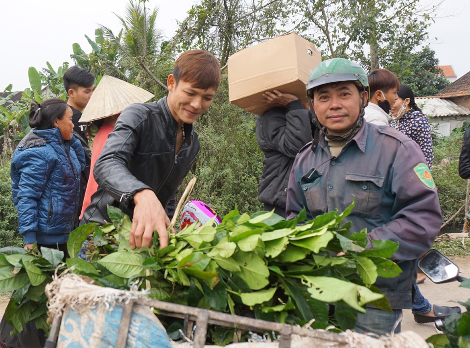 Không giống các vùng khác sử dụng trả làm nước uống, người dân Yên Thành vẫn chuộng nước chè xanh đặc sánh, vừa chát, vừa đậm đà sau bữa cơm ngày Tết ê hề thịt cá. Mặc dù Tết nhưng giá chè xanh chỉ tăng thêm so với ngày thường 2.000 đồng mỗi bó.